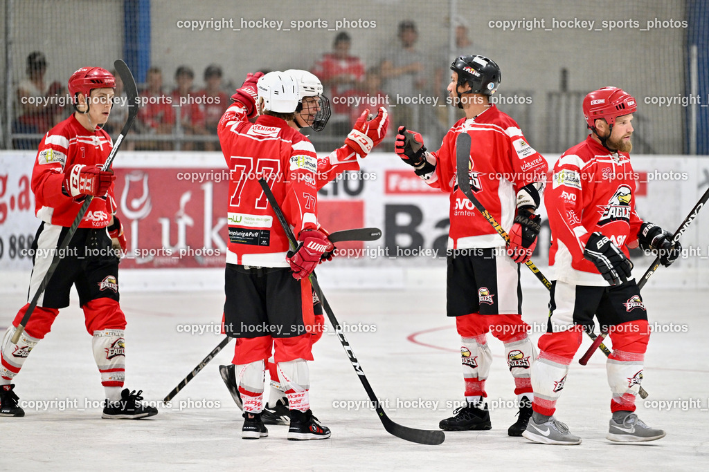 HSC Eagles Poggersdorf vs. VAS Ballhockey Villach | Jubel HSC Eagles Poggersdorf Mannschaft, HSC Eagles Poggersdorf vs. VAS Ballhockey Villach, HSC Eagles Poggersdorf vs. VAS Ballhockey Villach am 15.07.2025 in Poggersdorf (Sportzentrum Poggersdorf), Austria, (Photo by Bernd Stefan)