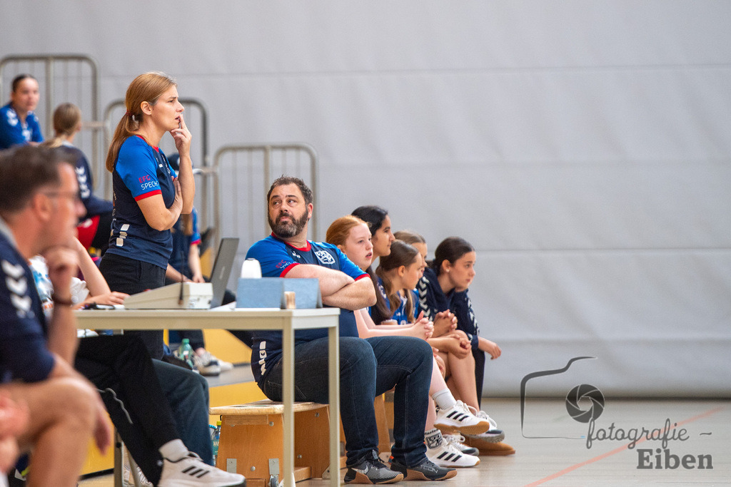 VfL Rastede-SG FriPe | C-Juniorinnen Landesliga; VFL Rastede (blau) - SG FriPe (schwarz) am 22.09.2024; in Rastede (Sporthalle Feldbreite), Photo: Philip Eiben 2024 - Realisiert mit Pictrs.com