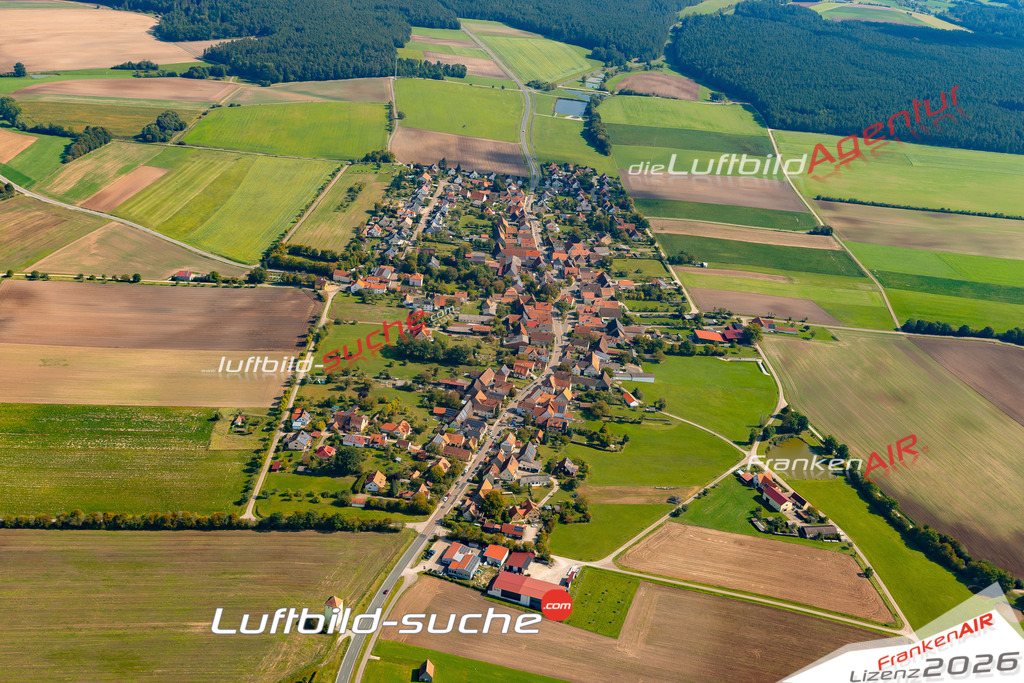 Linden Markt Erlbach Bild- Das Luftbild wurde 2025 vom UL-Flugzeug heraus erstellt ( keine Drohne ) - Hochauflösende Luftaufnahme -Nicht vergleichbar mit Google Maps oder Satelittenbilder- Die Geschenkidee !Mit Lizenz und Bildrechte bestellbar