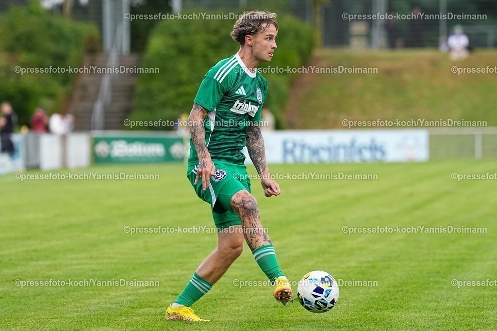 xYDR16072501077 | 16.07.2025, xydrx, Fußball, VFB Homberg - MSV Duisburg, Testspiel, PCC-Stadion: Niklas Jessen (MSV Duisburg #20)