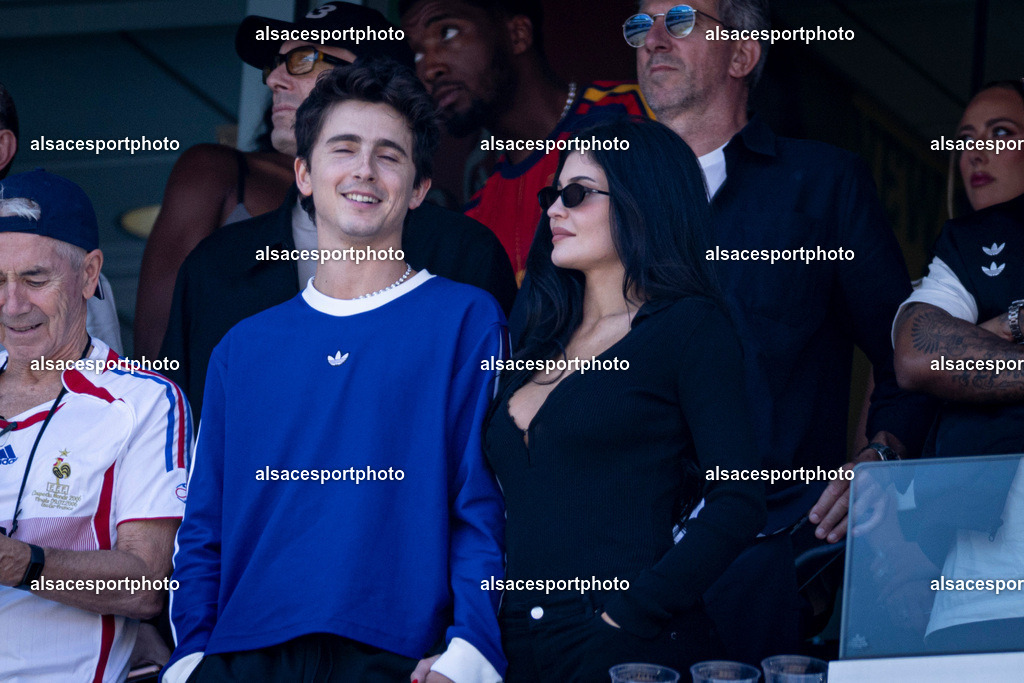 FOOTBALL : Argentine vs Espagne – Finale de la Coupe du Monde FIFA 2026. New York New Jersey Stadium, East Rutherford, New Jersey, États-Unis. 19/07/2026. | Timothée Chalamet et Kylie Jenner ont assisté à la finale de la Coupe du Monde 2026 entre l'Argentine et l'Espagne au New York New Jersey Stadium, à East Rutherford (New Jersey), le 19 juillet 2026.