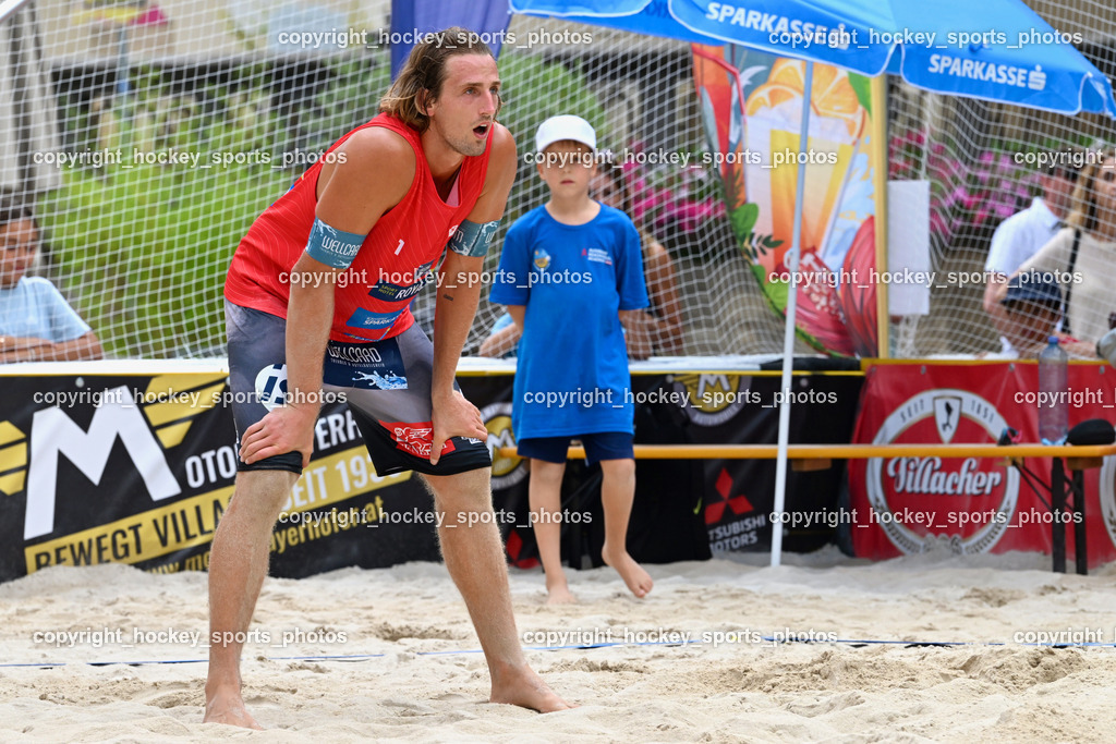 Kärntner Landesmeisterschaft Beach Volleyball | #1 FRIEDL Felix, Kärntner Landesmeisterschaft Beach Volleyball, Kärntner Landesmeisterschaft Beach Volleyball am 18.08.2024 in Villach (Rathausplatz Villach), Austria, (Photo by Bernd Stefan)