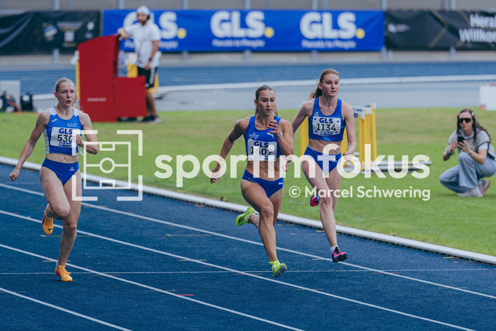 DM U23 U18 Bochum 2026 | Jolina Ernst (TV Wattenscheid 01), Startnummer 1607, 100-Meter-Lauf, Halbfinale wU23, Deutsche Meisterschaften der U18 &amp; U23 2026, Lohrheidestadion Bochum-Wattenscheid, 04.07.2026 Foto: Marcel Schwering / sportimfokus - Realisiert mit Pictrs.com