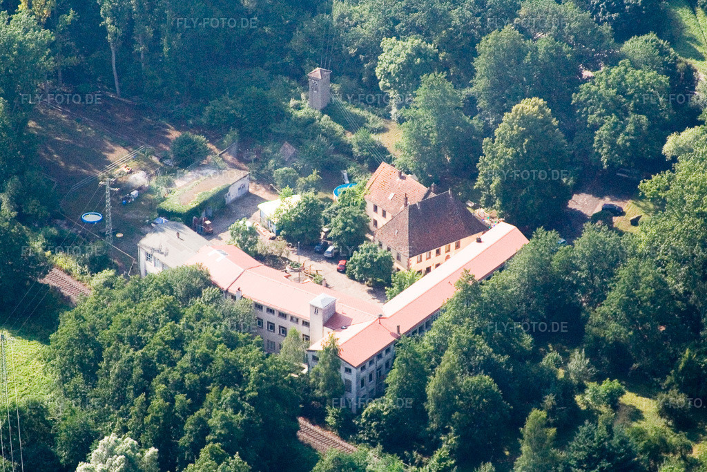 Luftbild: Holz & Sonne im Ortsteil Queichhambach in Annweiler im Bundesland Rheinland-Pfalz in Deutschland. Foto: IMG_12135.jpg vom 31.07.2008 durch Werner Riehm/FLY-FOTO.de