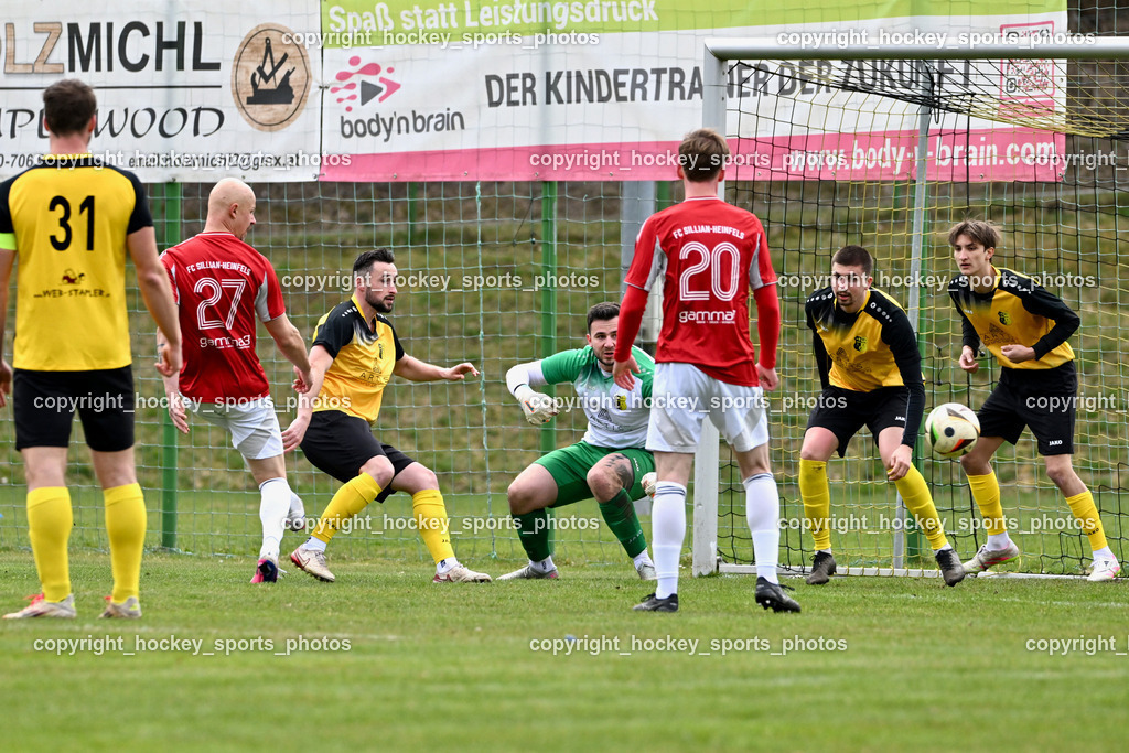 SV Arnoldstein vs. FC Union Sillian-Heinfels | #31 Roman Binter SV Arnoldstein, #27 David Walder FC Sillian, #6 Nermin Konjevic SV Arnoldstein, #20 Marco Ortner FC Sillian, #1 Moritz Zimmermann SV Arnoldstein, #14 Edis Sehic SV Arnoldstein, #13 Fabian Ortner SV Arnoldstein, SV Arnoldstein vs. FC Union Sillian-Heinfels, SV Arnoldstein vs. FC Union Sillian-Heinfels am 29.03.2026 in Arnoldstein (Waldparkstadion Arnoldstein), Austria, (Photo by Bernd Stefan)