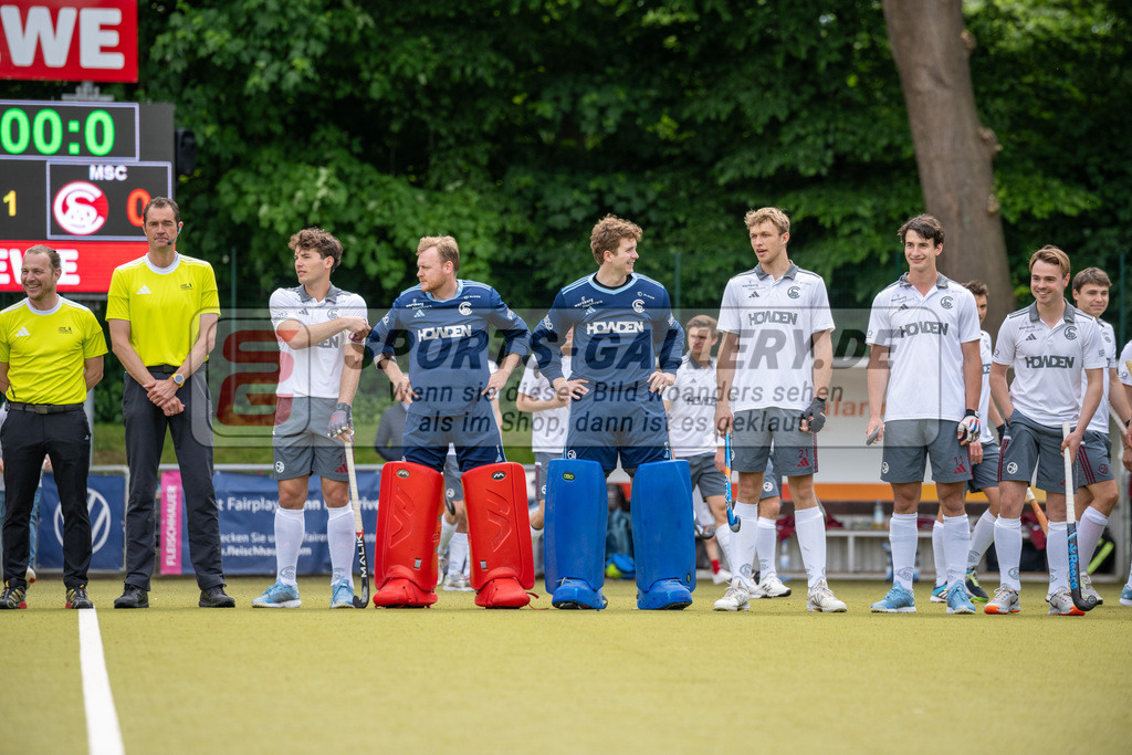 SFE_20250504_0017 | Köln, Deutschland, 04.05.2025:  Hockey 1. Bundesliga Herren Rot-Weiss Köln - Münchener SC im KTHC Stadion Rot-Weiss Köln Tennis and Hockey Club am 04.05.2025 in Köln, Deutschland. (Foto von Stephan Fehrmann)Köln, Germany, 04.05.2025: Hockey 1. Bundesliga Herren Rot-Weiss Köln - Münchener SC in KTHC Stadion Rot-Weiss Köln Tennis and Hockey Club at 04.05.2025 in Köln, Deutschland. (Foto from Stephan Fehrmann)
