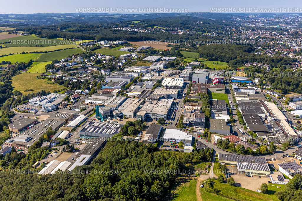 Ennepetal240814118 | Luftbild, Gewerbegebiet Oelkinghausen Egerstraße, Oelkinghausen, Ennepetal, Ruhrgebiet, Nordrhein-Westfalen, Deutschland