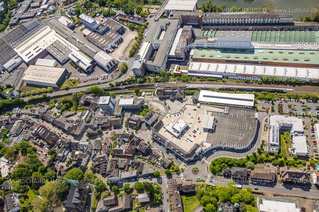 Wetter230503138 | Luftbild, Bahnhof Wetter, Kaufland Einkaufszentrum Demag Cranes Werksgelände, Wetter, Ruhrgebiet, Nordrhein-Westfalen, Deutschland