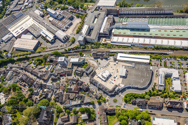 Wetter230503138 | Luftbild, Bahnhof Wetter, Kaufland Einkaufszentrum Demag Cranes Werksgelände, Wetter, Ruhrgebiet, Nordrhein-Westfalen, Deutschland