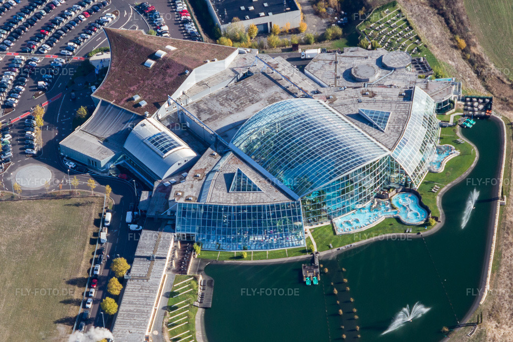 Luftbild: Thermen & Badewelt Sinsheim in Sinsheim im Bundesland Baden-Württemberg in Deutschland. Foto: IMG_112252.jpg vom 02.11.2018 durch Werner Riehm/FLY-FOTO.de