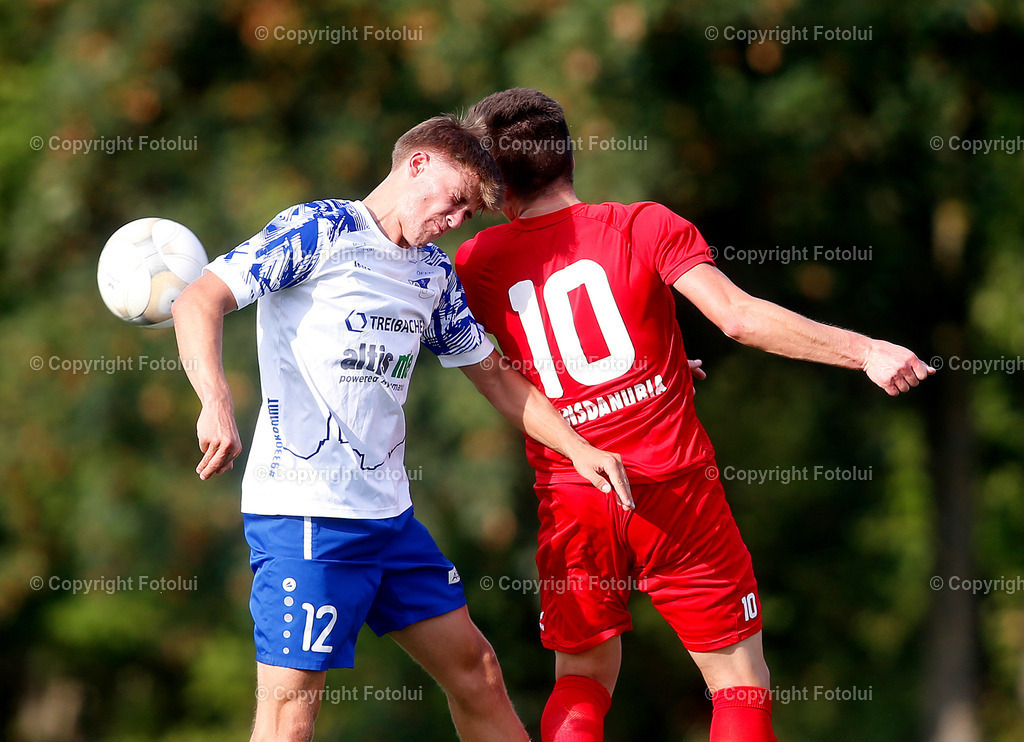 A_LUI_010924_16 | SPORT FUSSBALL REGIONALLIGA MITTE 01.09.2024 ASKOE OEDT-SK TREIBACH IM BILD :LUKAS PAULIK  (OEDT) UND TRISTAN STOCKLAUSER  (TREIBACH) FOTO:FOTOLUI 