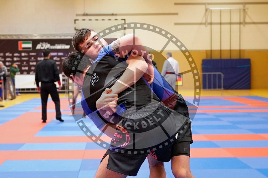 20240203PBB07967 | Fighters compete during the Brazilian Jiu-Jitsu Championship of the AJP Tour in Maintal by Frankfurt am Main, Germany, on February 2, 2024.