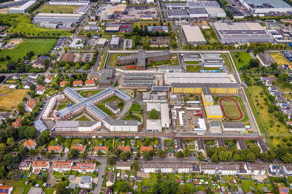 Werl240712257 | Luftbild, Justizvollzugsanstalt Werl (JVA) Gefängnis, Werl, Nordrhein-Westfalen, Deutschland