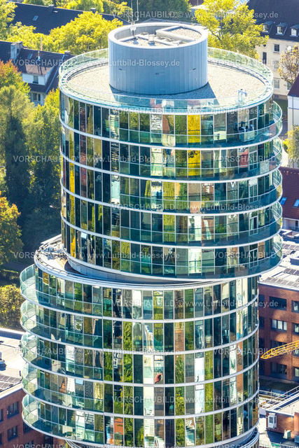 Bochum221000231 | Luftbild, Exzenterhaus, Bürohochhaus, Formen und Farben, Südinnenstadt, Bochum, Ruhrgebiet, Nordrhein-Westfalen, Deutschland