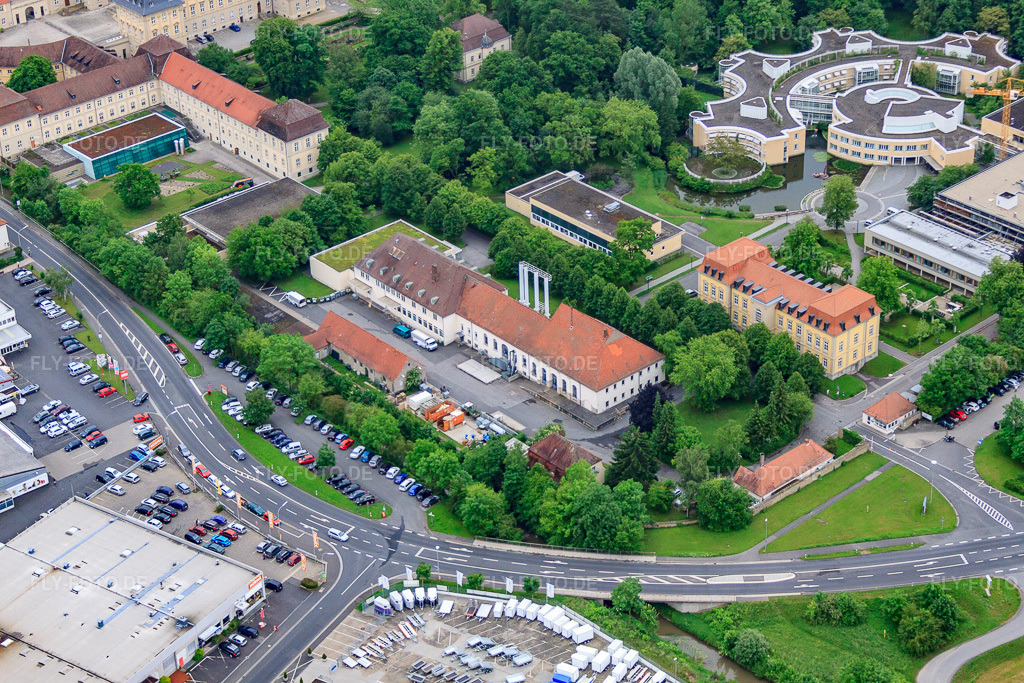 Luftbild: Krankenhaus für Psychiatrie, Psychotherapie und Psychosomatische Medizin Schloss Werneck in Werneck im Bundesland Bayern in Deutschland. Foto: IMG_66116.jpg vom 30.05.2014 durch Werner Riehm/FLY-FOTO.dePsychiatrie Werneck, Psychiatrie Werneck