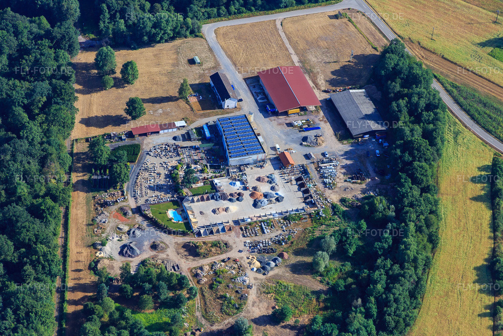 Luftbild: Palatinum Landschafts u. Gartendesign in Hagenbach im Bundesland Rheinland-Pfalz in Deutschland. Foto: IMG_084046.jpg vom 26.07.2015 durch Werner Riehm/FLY-FOTO.dePalatinum