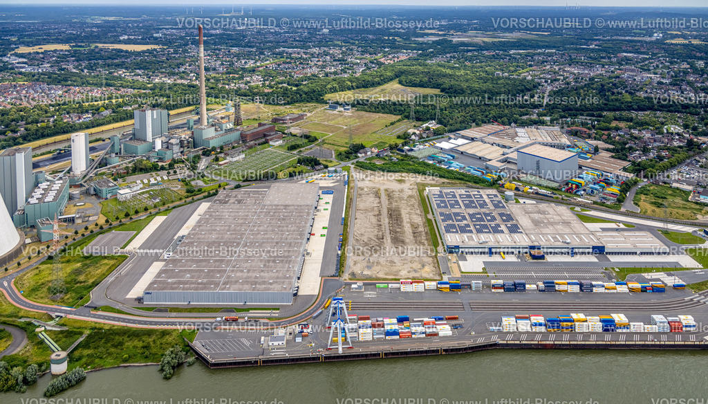 Duisburg240702068-Nord | Luftbild, Duisburg-Nord, duisport logport VI (Sechs), STEAG Kraftwerk Walsum, Fluss Rhein, Alt-Walsum, Duisburg, Ruhrgebiet, Nordrhein-Westfalen, Deutschland