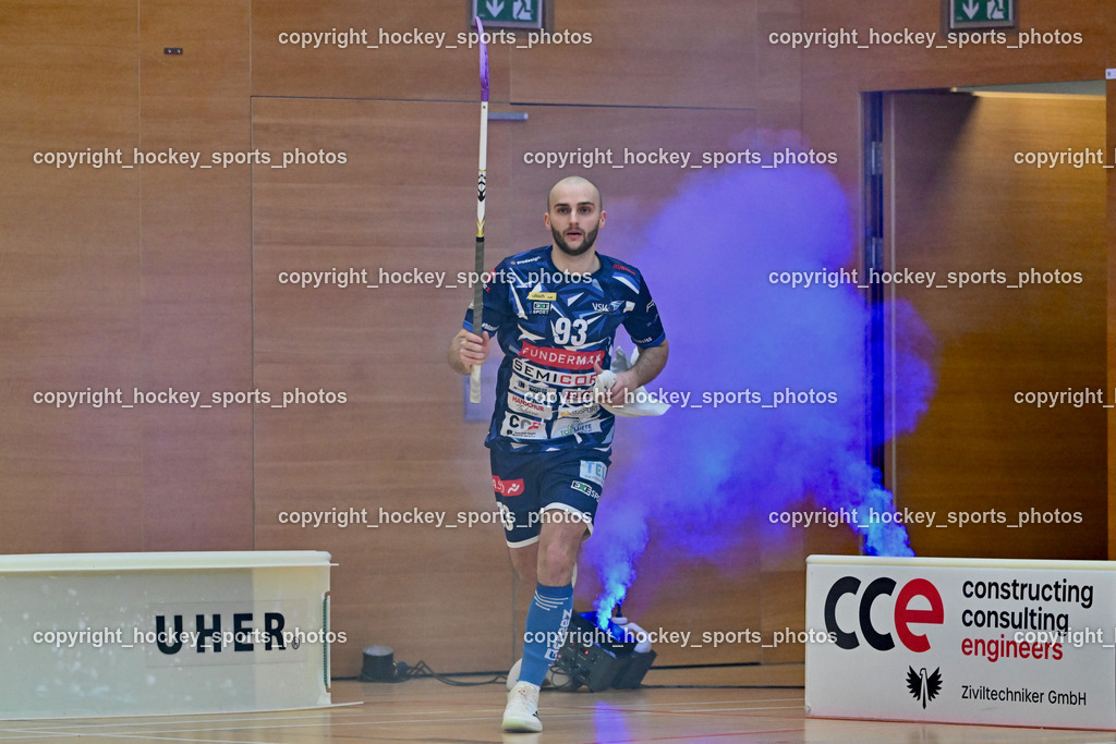 VSV Unihockey vs. Wiener Floorballferein 6.4.2024 | #93 Laurin Illing VSV Unihockey, VSV Unihockey vs. Wiener Floorballferein 6.4.2024, VSV Unihockey vs. Wiener Floorballferein  am 06.04.2024 in Villach (Ballspielhalle St. Martin), Austria, (Photo by Bernd Stefan)