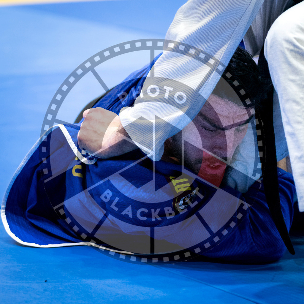 20240126PBB0952 | Fighters compete during the Brazilian Jiu-Jitsu European Championship of the IBJJF in Paris, France, on January 26, 2024.