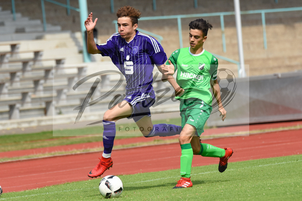 20180728_OSNSVR_0005 | Fußball, A-Junioren: Marc Auge (VfL Osnabrück), links im Zweikampf beim Testspiel zwischen VfL Osnabrück vs. SV Rödinghausen am 28.07.2018 im Sportpark Illoshöhe in Osnabrück, Deutschland.(Foto von Nico Paetzel) - Realisiert mit Pictrs.com