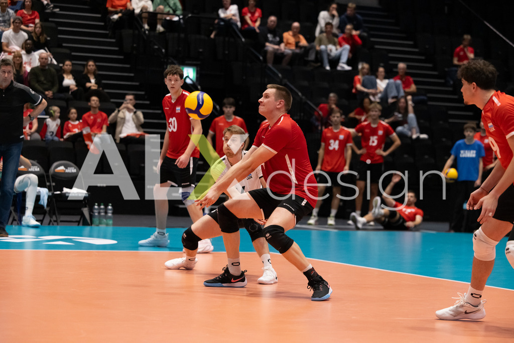 Luxembourg v Switzerland - CEV European League Men | KRIENS, SWITZERLAND - JUNE 12: CHRIS ZUIDBERG of Luxembourg during the CEV European League match between Luxembourg and Switzerland at Pilatus Arena on June 12, 2026 in Kriens, Switzerland. - Realisiert mit Pictrs.com
