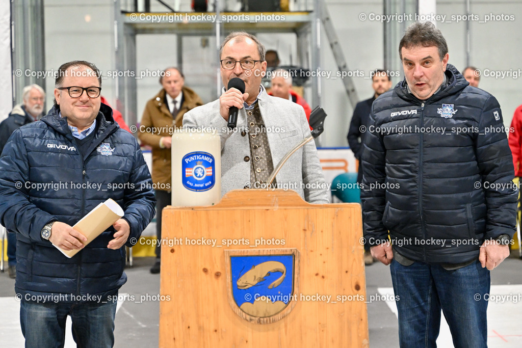 ESC Soccerzone Steindorf 50 Jahr Feier 26.2.2023 | Sportlicher Leiter ESC Steindorf, Bürgermeister Steindorf Georg Kavalar, Obmann ESC Steindorf Hans Tschernutter