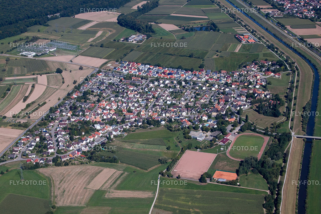 Ortsansicht der Straßen und Häuser der Wohngebiete an der Kinzig | Luftbild: Ortsansicht der Straßen und Häuser der Wohngebiete an der Kinzig im Ortsteil Weier in Offenburg im Bundesland Baden-Württemberg in Deutschland. Foto: IMG_20844.jpg vom 31.08.2009 durch Werner Riehm/FLY-FOTO.de - Realisiert mit Pictrs.com