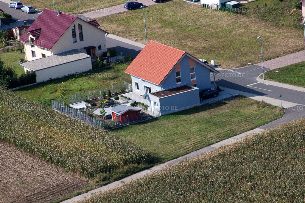 Luftbild: Neubaugebiet Im Unterfeld im Ortsteil Schaidt in Wörth im Bundesland Rheinland-Pfalz in Deutschland. Foto: IMG_20968.jpg vom 06.09.2009 durch Werner Riehm/FLY-FOTO.de