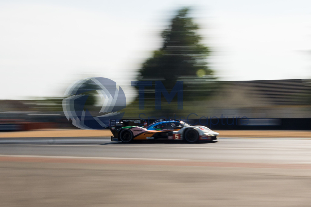 Trainproduction-20230608-1054 | LE MANS,FRANCE,08.Jun.23 - MOTORSPORTS - WEC, FIA World Endurance Championships, 24 Hours of Le Mans, Circuit de la Sarthe, free practice 3. Image shows Dane Cameron (USA), Michael Christensen (DEN) and Frederic Makowiecki (FRA/Porsche Penske Motorsport). Photo: Trainproduction / Matthias Trinkl