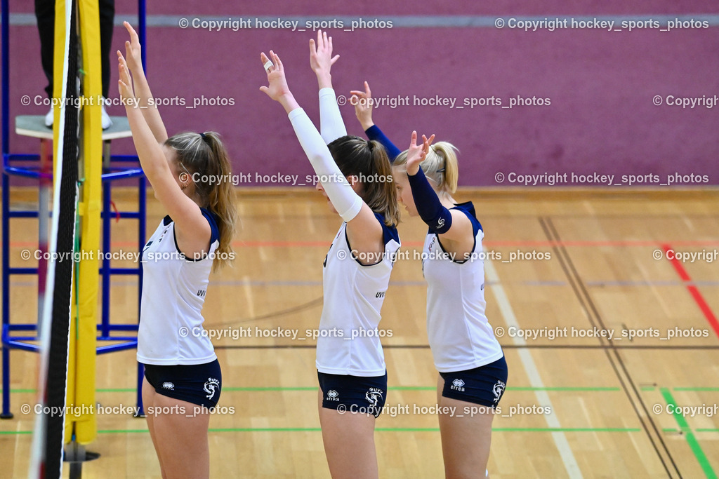 ASKÖ Volley Eagles vs. UVV Seekirchen 10.12.2022 | #1 PURER Emilia, #19 MADL Anna, #18 HERMANDINGER Susanna