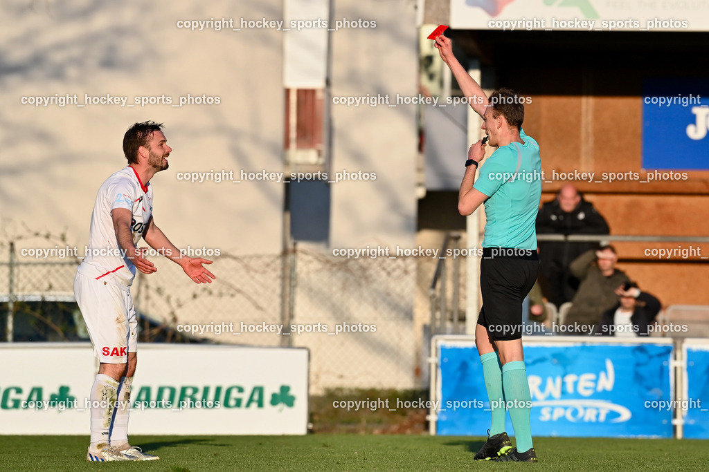 SAK vs. LASK Amateure 6.4.2023 | #17 Patrick Lausegger, Schnur Julian Referee, Rote Karte