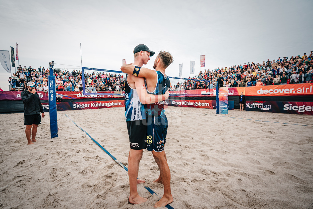 Beachvolleyball | Männer | Allianz German Beach Tour 2024 | Tourstop Kühlungsborn 2 | 18.08.2024 | v.l. Philipp Huster und Jonas Sagstetter