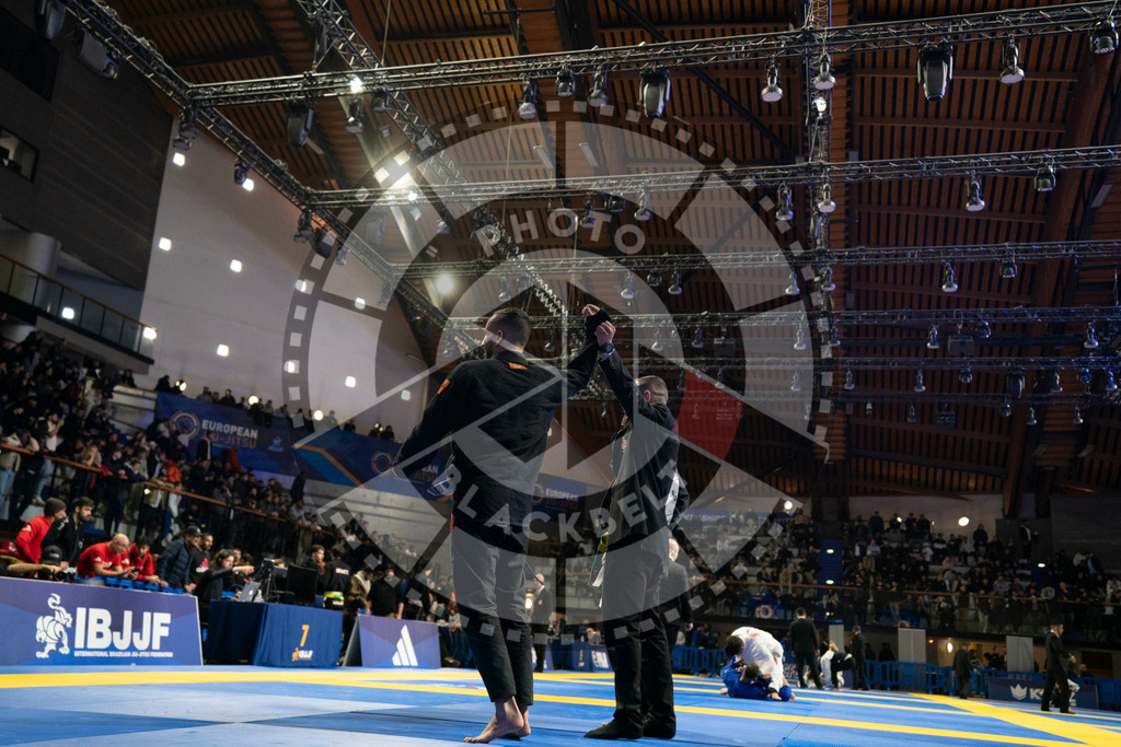 20240119PBB0895 | Fighters compete during the IBJJF European Championship in Paris, France, on January 19, 2024.