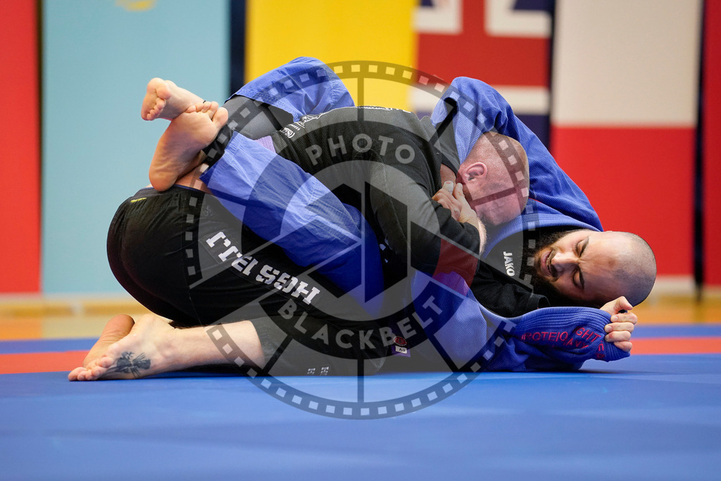 20240203PBB06233 | Fighters compete during the Brazilian Jiu-Jitsu Championship of the AJP Tour in Maintal by Frankfurt am Main, Germany, on February 2, 2024.