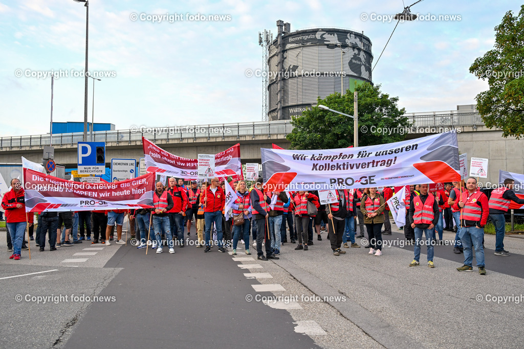 Kundgebung der Gewerkschaft_ PROGE_ 23.05.2024-1 | 23.05.2024, Linz, AUT, Kundgebung der Gewerkschaft, PROGE, im Bild Kundgebungsteilnehmer