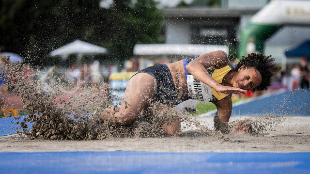 61. Internationales Pfingstsportfest; Rehlingen-Siersburg, 24.05.2026 | REHLINGEN , GERMANY - MAY 24: Malaika Mihambo (GER/LG Kurpfalz), long jump women during the 61. Internationales Pfingstsportfest on 24.05.2026 at the  Bungertstadion in Rehlingen-Siersburg (Saarland / Deutschland).