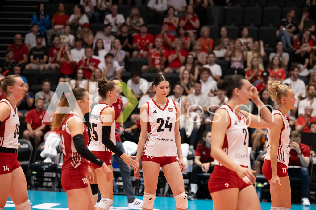 Austria v Switzerland - CEV European League Women | KRIENS, SWITZERLAND - JUNE 14: DAGMAR HENSEL of Austria during the CEV European League match between Austria and Switzerland at Pilatus Arena on June 14, 2026 in Kriens, Switzerland. - Realisiert mit Pictrs.com