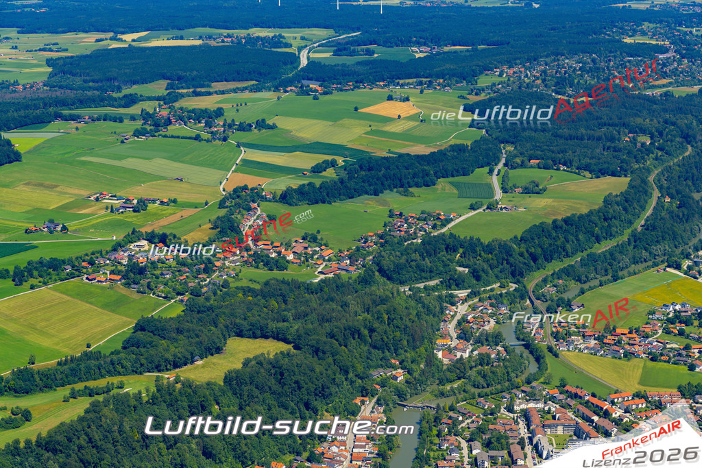 Aktuelles Luftbild von Dorfen Icking - Die Luftaufnahme wurde 2022 mittels UL-Flugzeug erstellt ( keine Drohne ) - hochauflösende Kamera-Systeme von  Canon -Beste Qualität - Für grossformatige Ausdrucke geeignet. Die Geschenkidee !