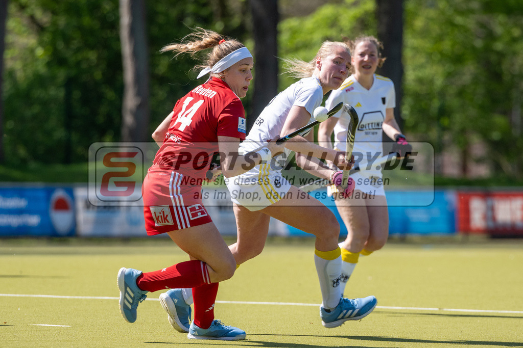 SFE_20250412_0096 | Köln, Deutschland, 12.04.2025:  Hockey 1. Bundesliga Damen Rot-Weiss Köln - Harvestehuder THC im KTHC Stadion Rot-Weiss Köln Tennis and Hockey Club am 12.04.2025 in Köln, Deutschland. (Foto von Stephan Fehrmann)Köln, Germany, 12.04.2025: Hockey 1. Bundesliga Damen Rot-Weiss Köln - Harvestehuder THC in KTHC Stadion Rot-Weiss Köln Tennis and Hockey Club at 12.04.2025 in Köln, Deutschland. (Foto from Stephan Fehrmann)