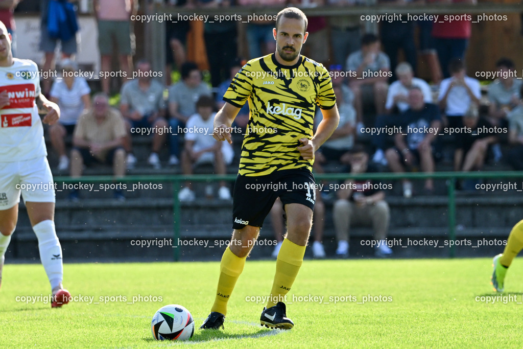 FC Faakersee vs. Rapid Lienz  | #17 Matteo Scheucher FC Faakersee, FC Faakersee vs. Rapid Lienz , FC Faakersee vs. Rapid Lienz  am 04.08.2024 in Faakersee (Sportplatz Faakersee), Austria, (Photo by Bernd Stefan)