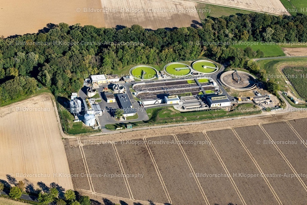 Lufbilder Würselen-5968 | Klärwerks- Becken und Reinigungsstufen zur Abwasserbehandlung " Wasserverband Eifel-Rur " an der Straße K3 in Würselen im Bundesland Nordrhein-Westfalen, Deutschland - Realisiert mit Pictrs.com