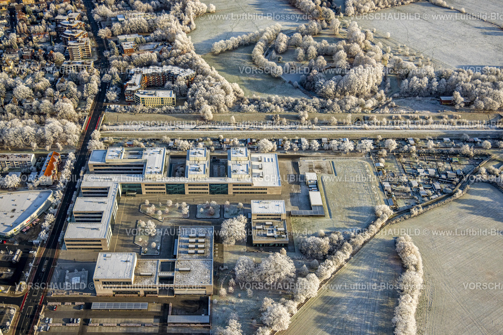 Hamm221202722 | Luftbild, Verschneite Landschaft, Hochschule Hamm-Lippstadt, Science Quarter Hamm, Mitte, Hamm, Ruhrgebiet, Nordrhein-Westfalen, Deutschland