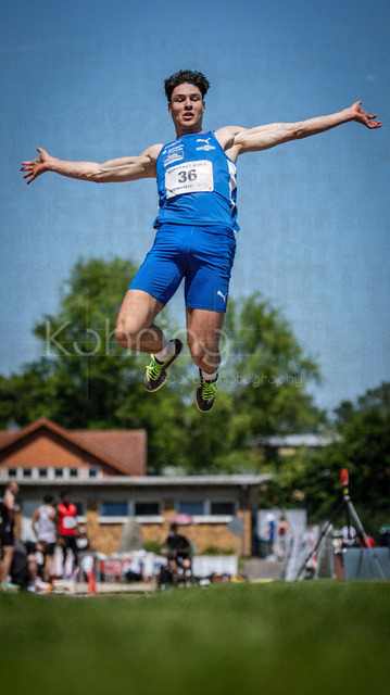 B&amp;S Kurpfalz Gala; Weinheim, 23.05.2026 | WEINHEIM, GERMANY - MAY 24:  Steven Freund (GER/LAC Erdgas Chemnitz) during the B&amp;S Kurpfalz Gala am 23.05.2026 at the  Sepp-Herberger-Stadium in Weinheim (Baden-Wuerttemberg / Germany).