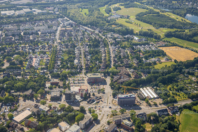 Duisburg220701230 | Luftbild, Baustelle und Neubau Sparkasse am Sittardsberg, Kreuzung Düsseldorfer Landstraße und Altenbrucher Damm, Buchholz, Duisburg, Ruhrgebiet, Nordrhein-Westfalen, Deutschland
