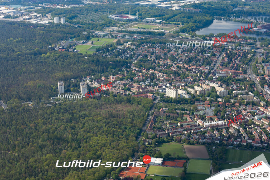 aktuelles Luftbild von Gleisshammer Nuernberg  - Luftaufnahme wurde 2019 von https://frankenair.de mittels Flugzeug (keine Drohne) erstellt.