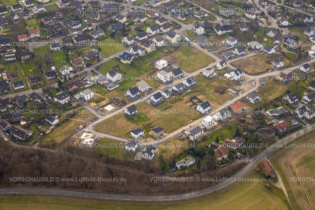Wickede240307733 | Luftbild, Baugebiet Neubausiedlung Im Osterdorf, zwischen  Ruhrstraße und Höhenweg, Echthausen, Wickede/Ruhr, Nordrhein-Westfalen, Deutschland