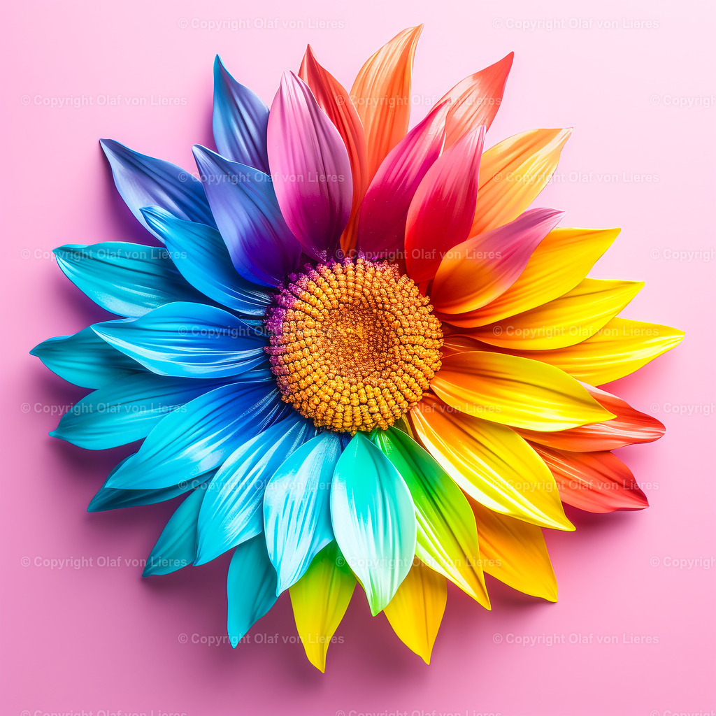 bunte Blüten | bunte Blume mit bunten Blättern