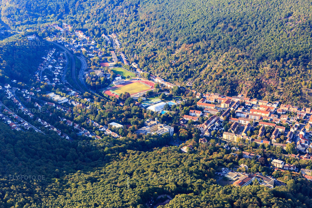 Luftbild: Ortsteil Schöntal im Speyerbachtal in Neustadt an der Weinstraße im Bundesland Rheinland-Pfalz in Deutschland. Foto: IMG_111787.jpg vom 16.09.2018 durch Werner Riehm/FLY-FOTO.de