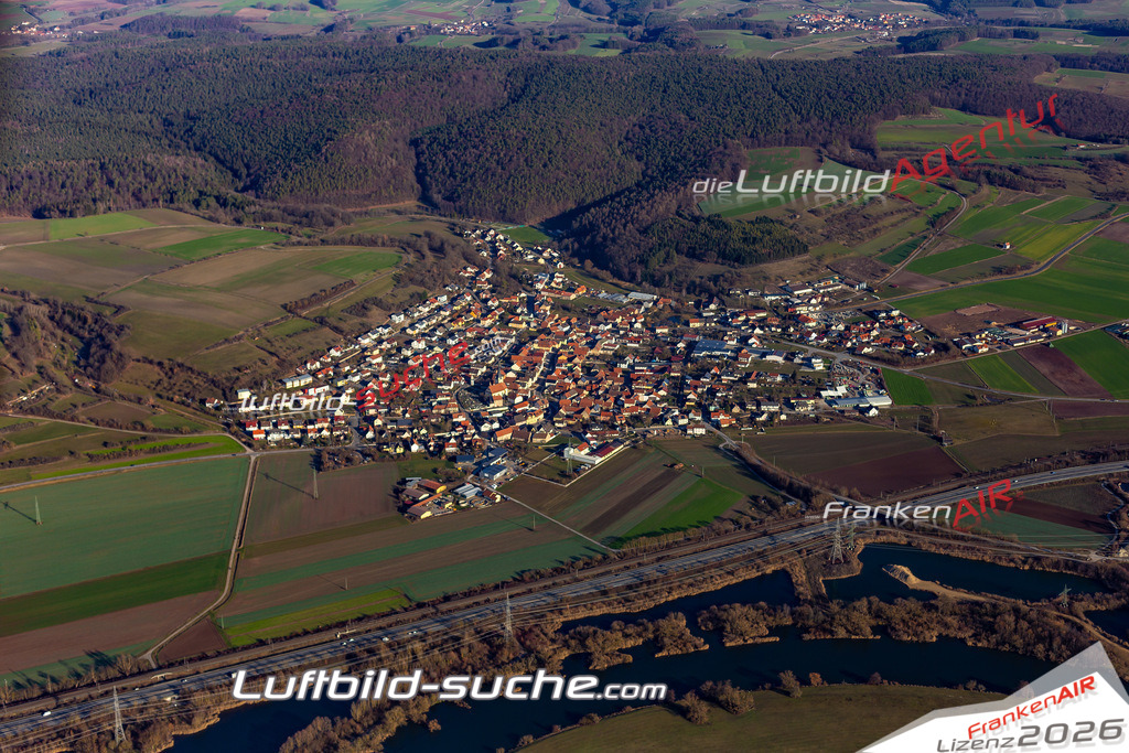 aktuelles Luftbild von  Stettfeld - Luftaufnahme wurde 2019 von https://frankenair.de mittels Flugzeug (keine Drohne) erstellt.
