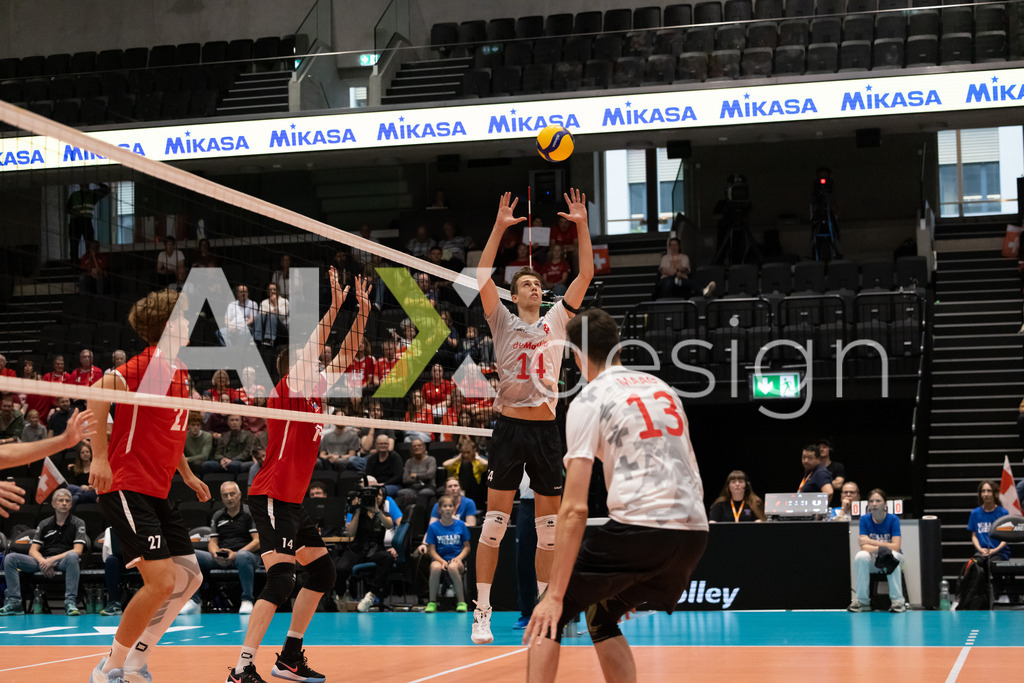 Luxembourg v Switzerland - CEV European League Men | KRIENS, SWITZERLAND - JUNE 12: FABRICE EGGER of Switzerland during the CEV European League match between Luxembourg and Switzerland at Pilatus Arena on June 12, 2026 in Kriens, Switzerland. - Realisiert mit Pictrs.com